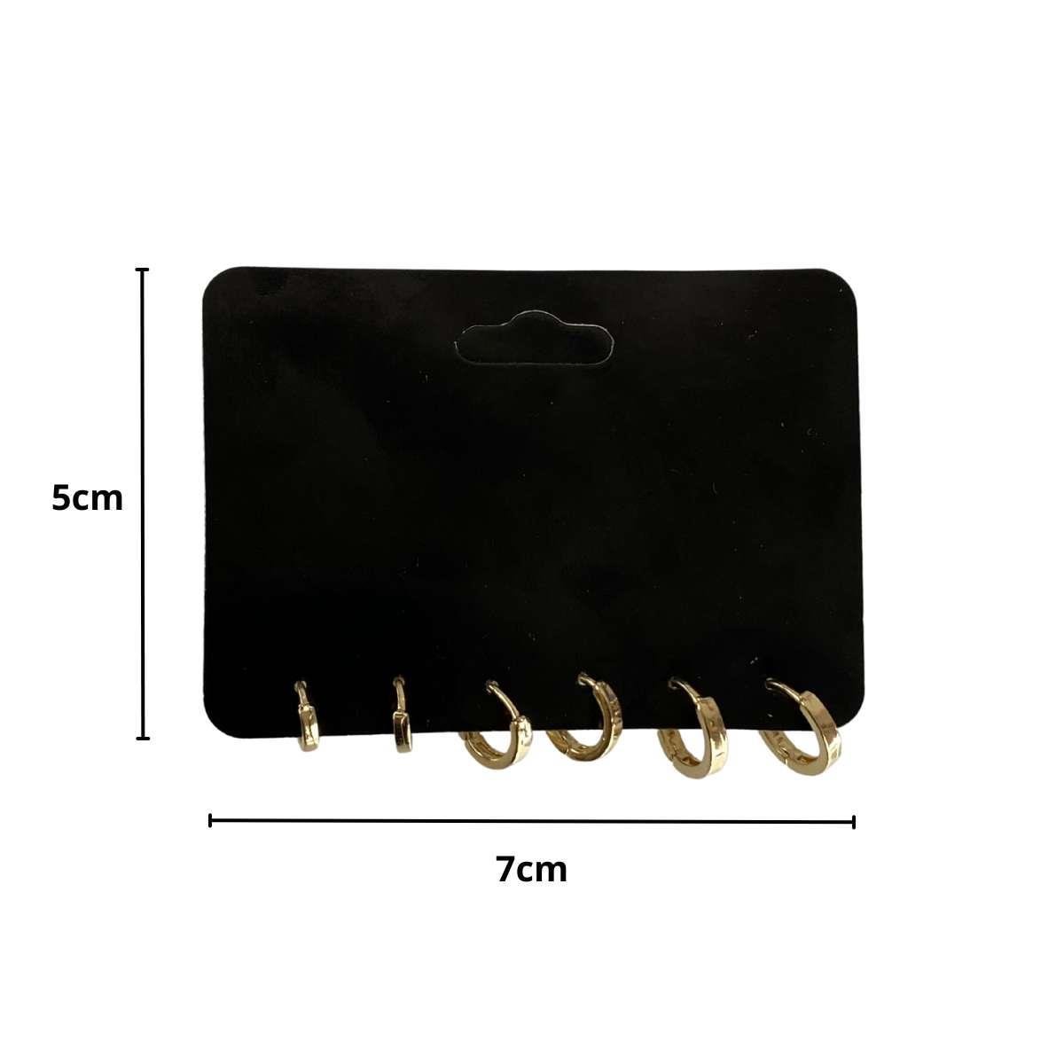 Cartela para Trio 5x7 Pacote com 100 Unidades - Preto