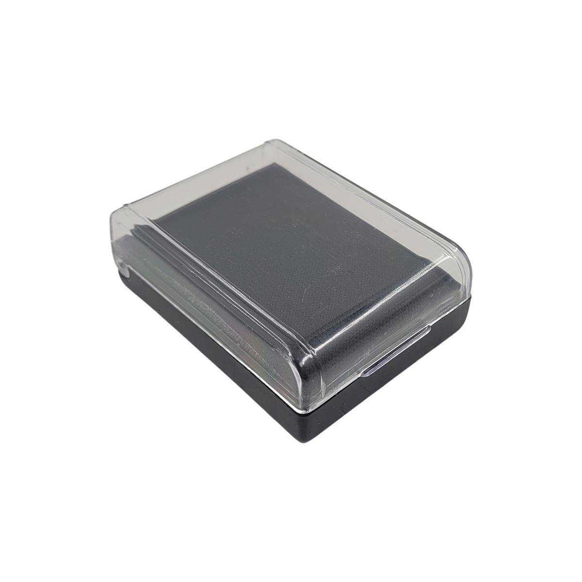 Caxinha Acrilica Sofisticata Preto com Espuma Preta
