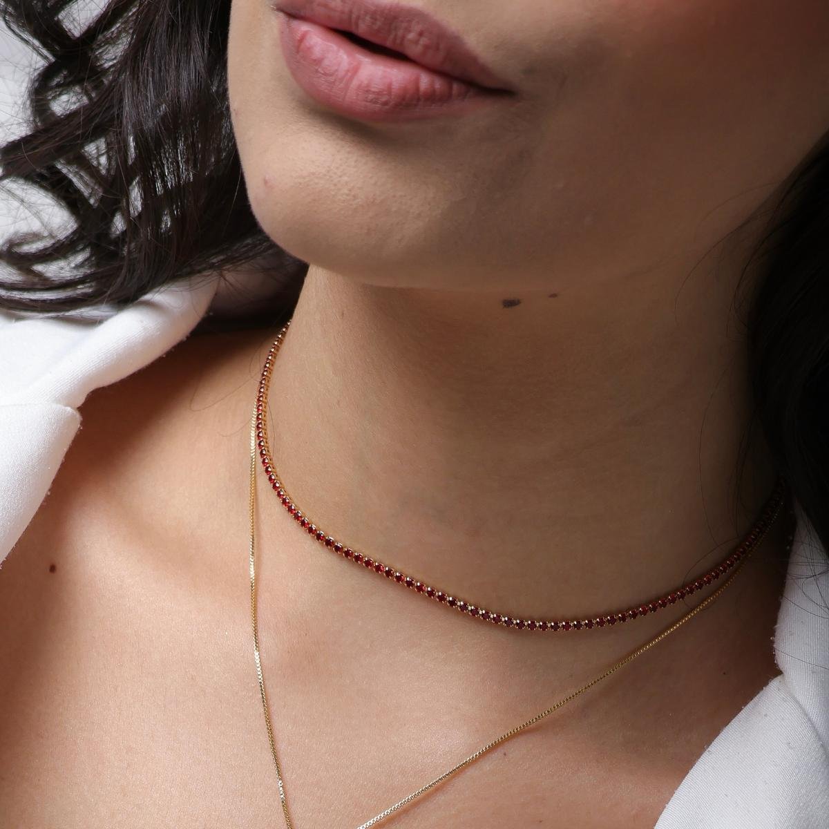 CHOKER RIVIERA FOLHEADO A OURO