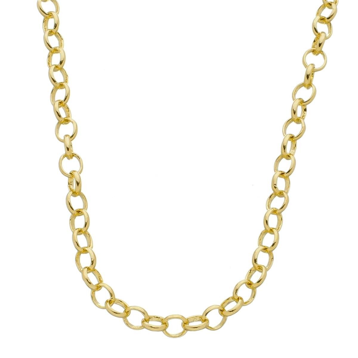 COLAR BANHADO A OURO ELO PORTUGUÊS GRANDE 45CM