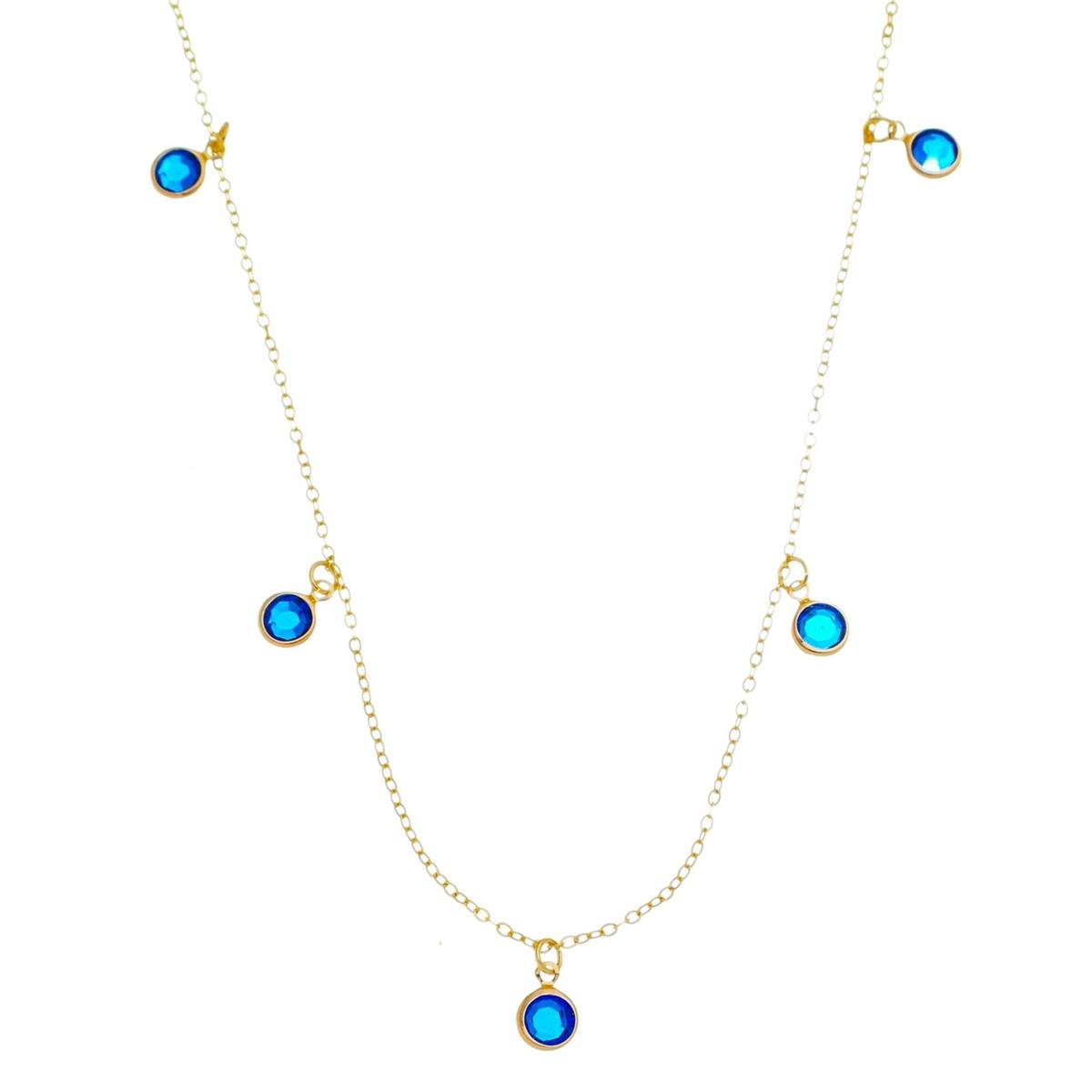 COLAR BANHADO A OURO LONGO ELO CADEADINHO COM PONTO DE LUZ 70CM