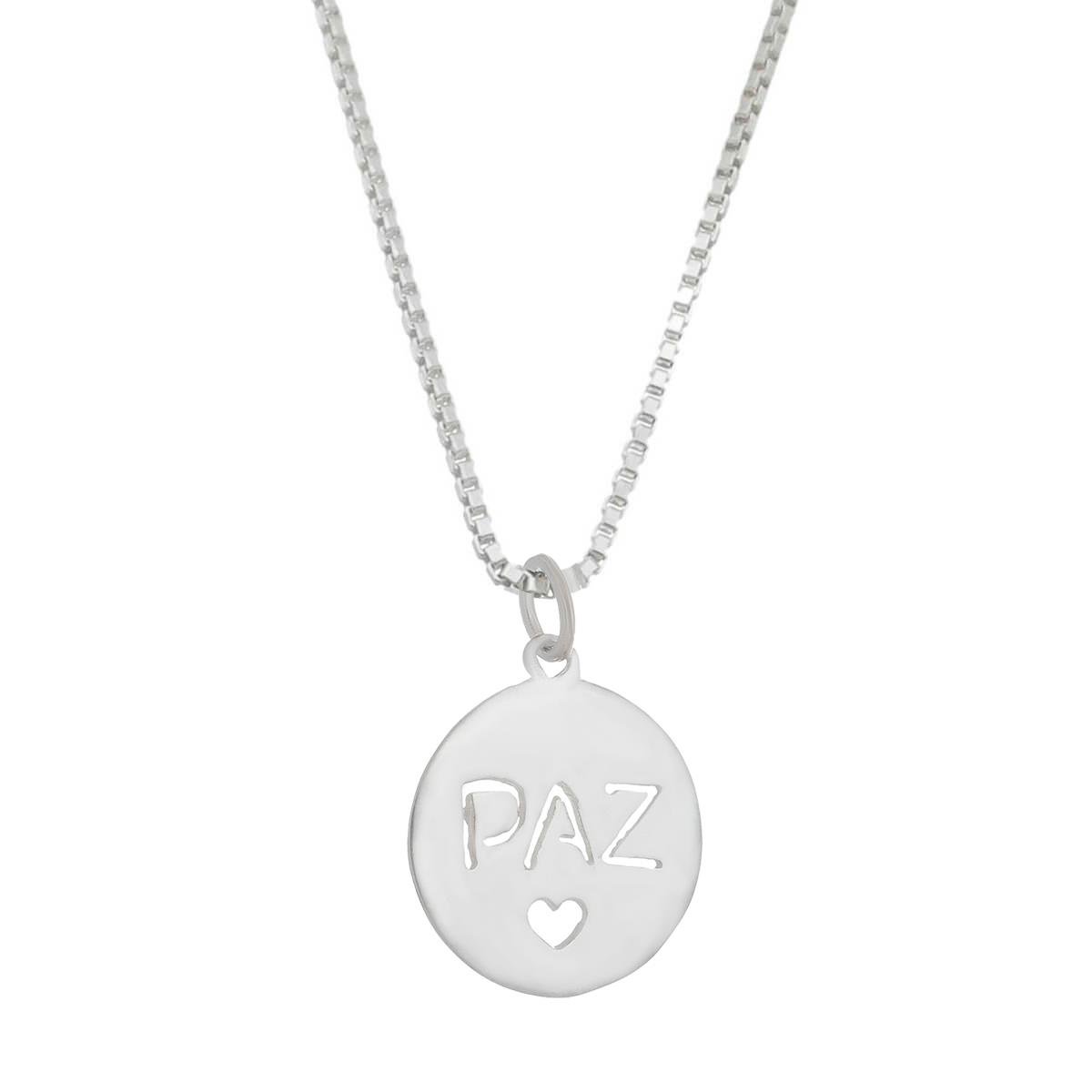 Colar De Prata Paz