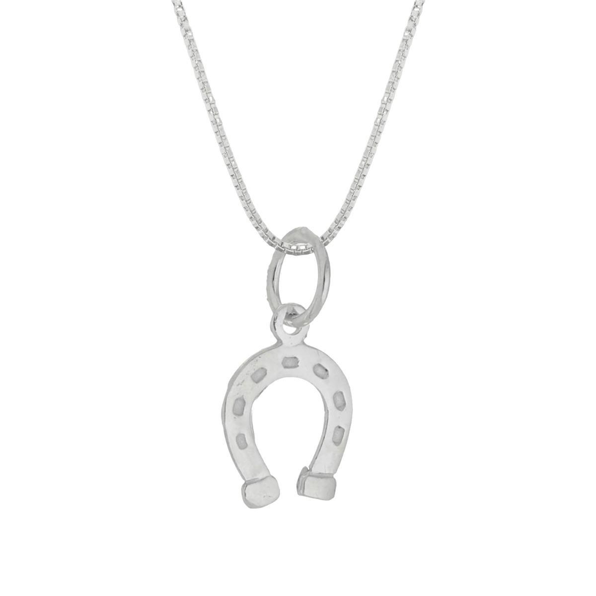 COLAR DE PRATA 925 COM PINGENTE DE FERRADURA