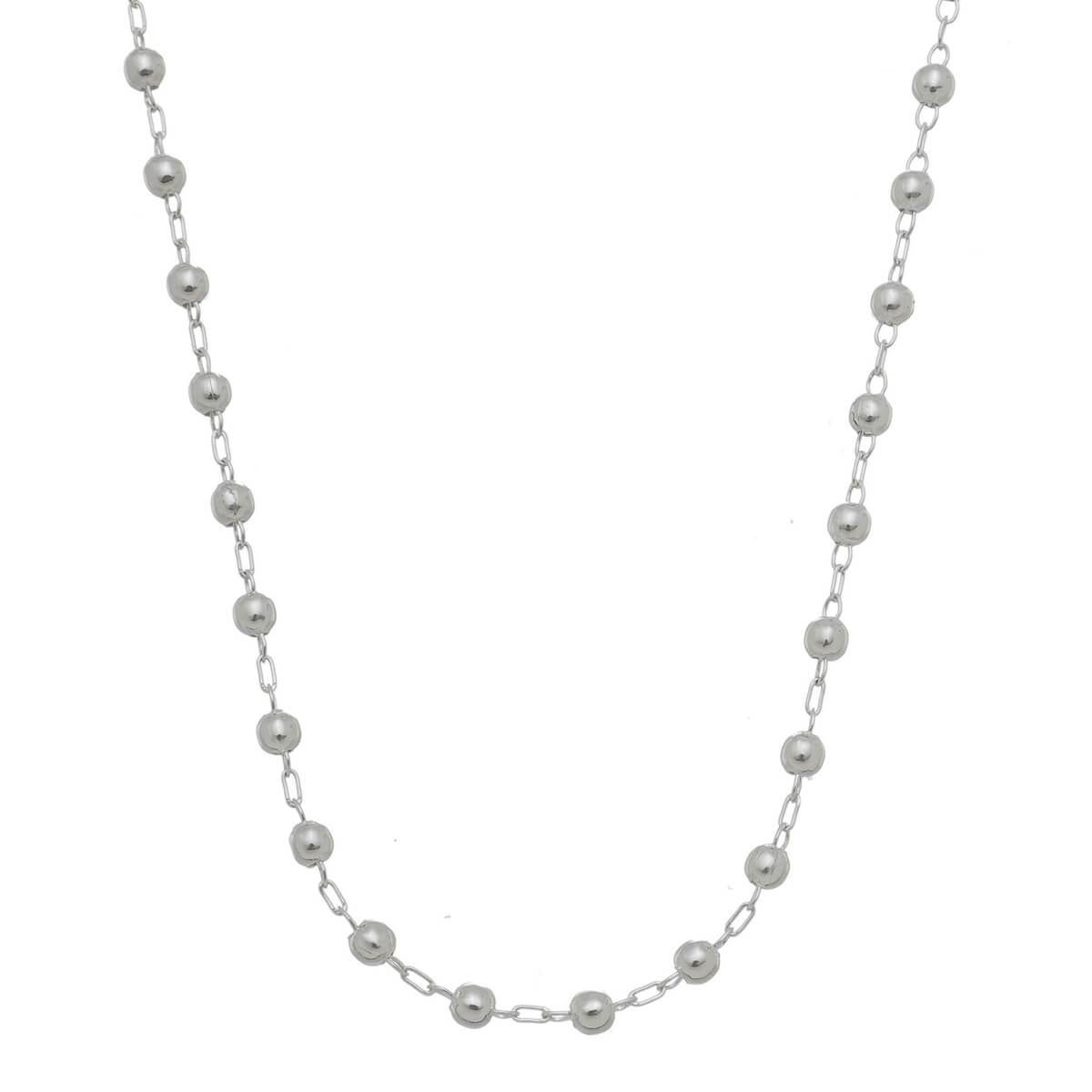 Gargantilha de Bolinhas 50cm em prata 925