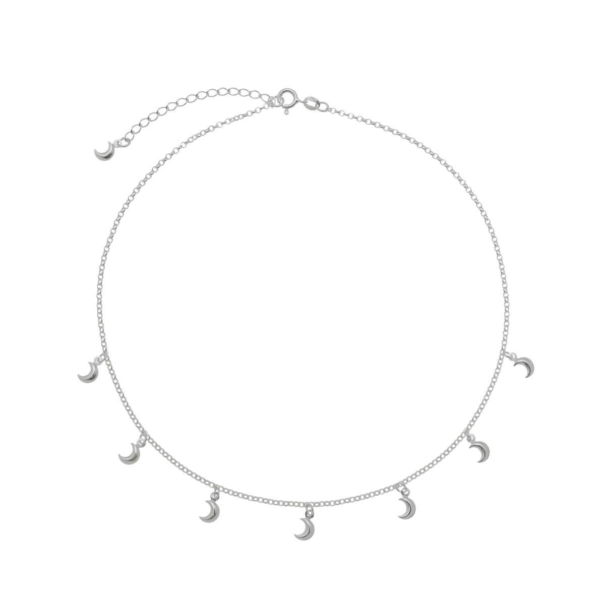 Colar de Lua 40cm de Prata 925