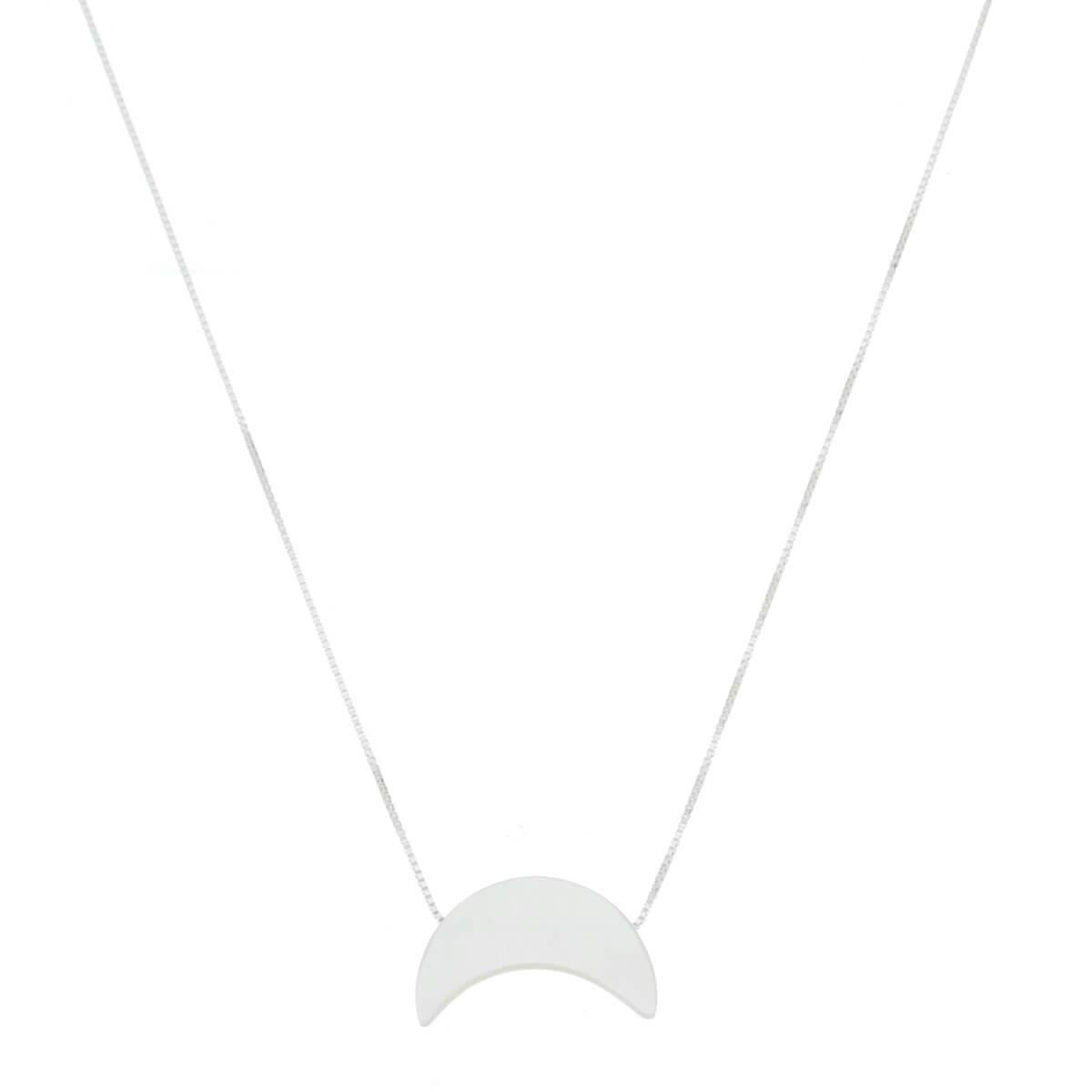 Colar de Prata 925 Lua em Madrepérola