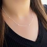 Colar De Prata Bolinhas 45cm 4mm
