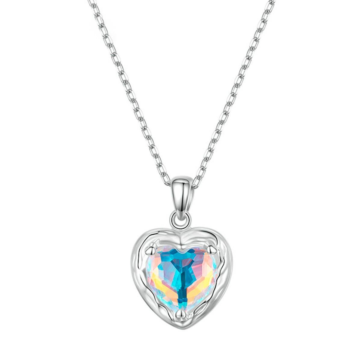 COLAR DE PRATA CHROMATIC HEART