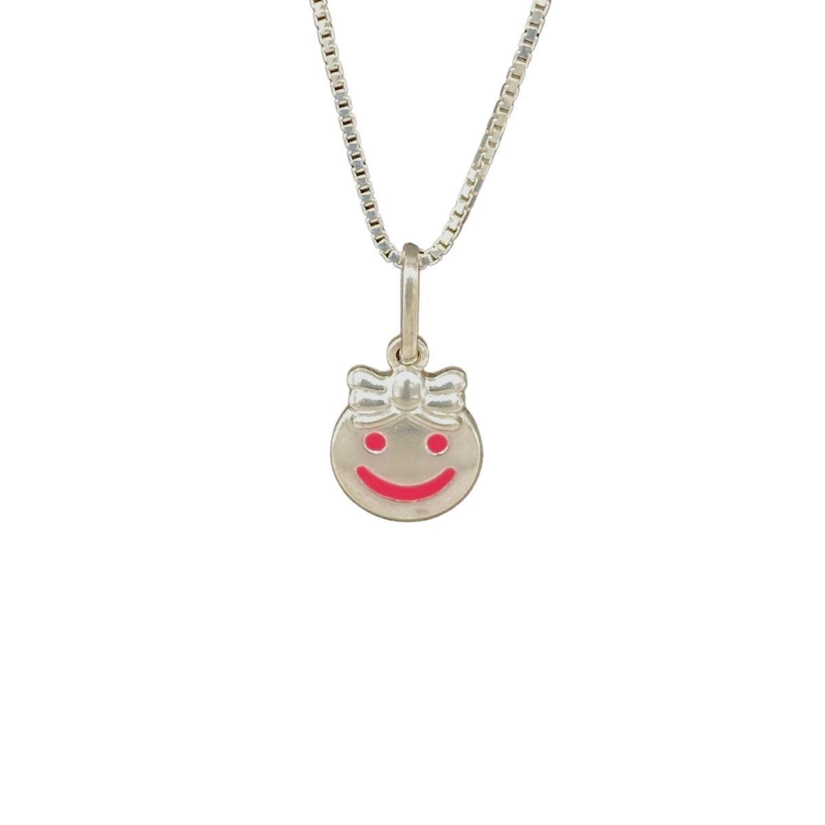 Colar de Prata 925 Menina Sorrindo