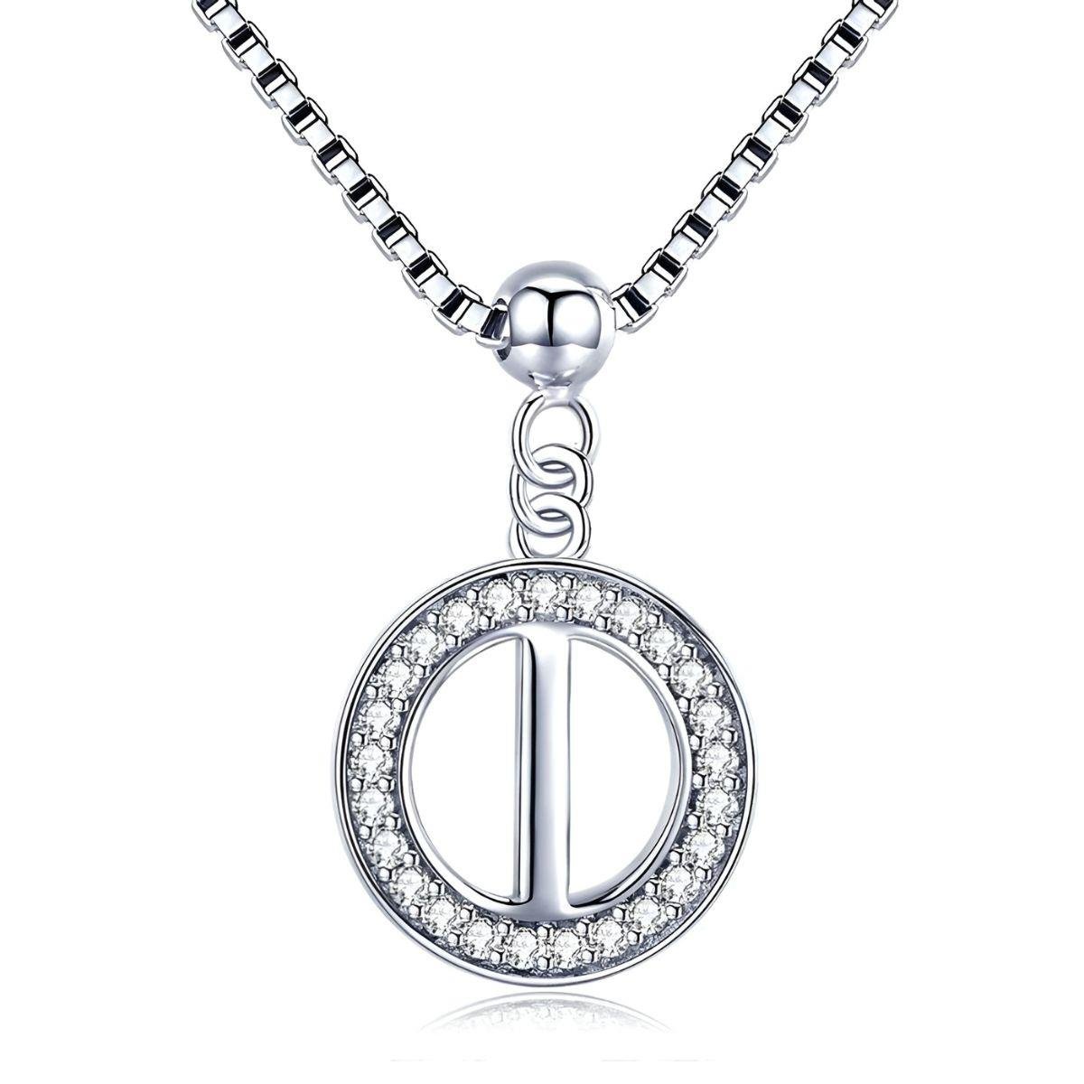 Colar de Letra A-Z 45cm de Prata 925