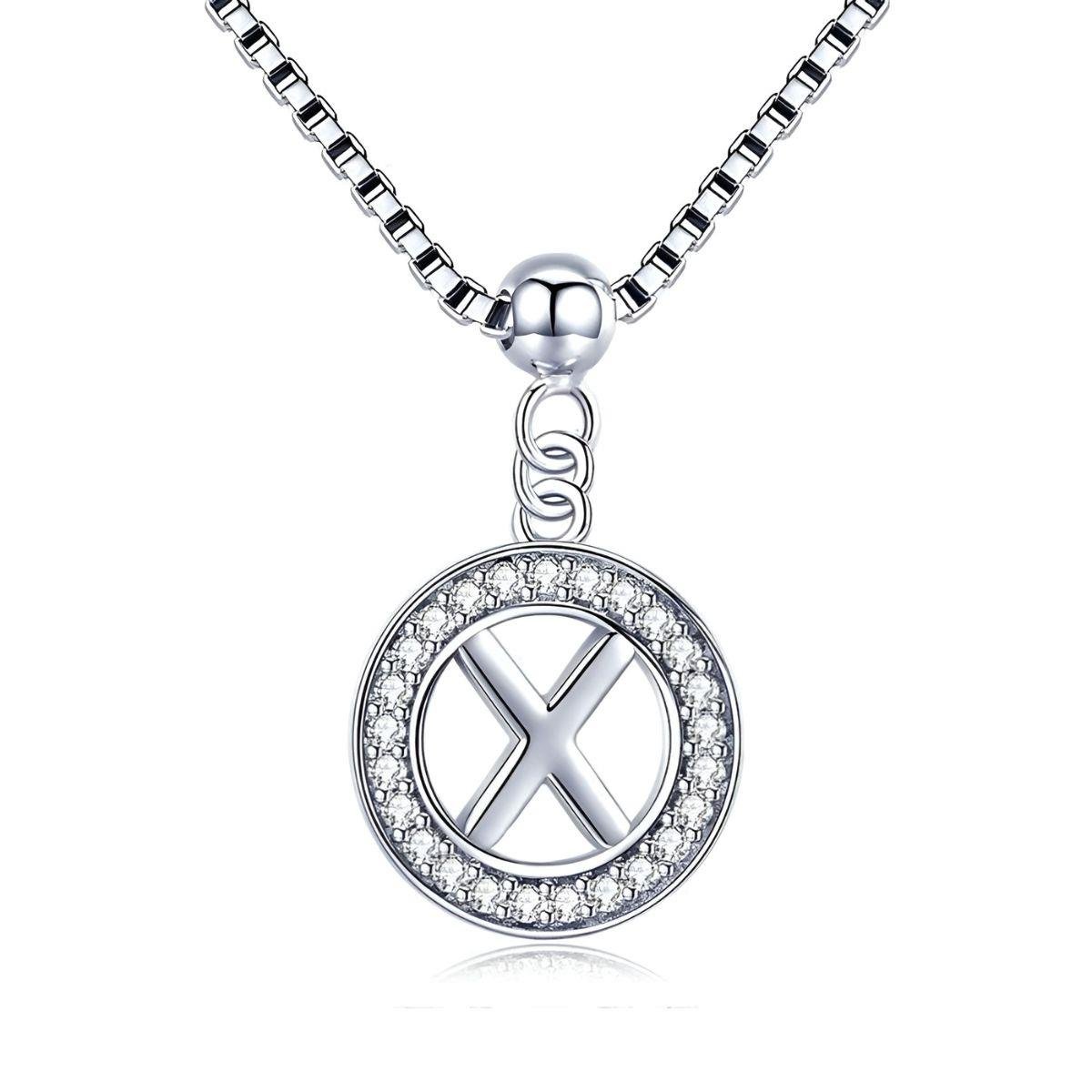 Colar de Letra A-Z 45cm de Prata 925