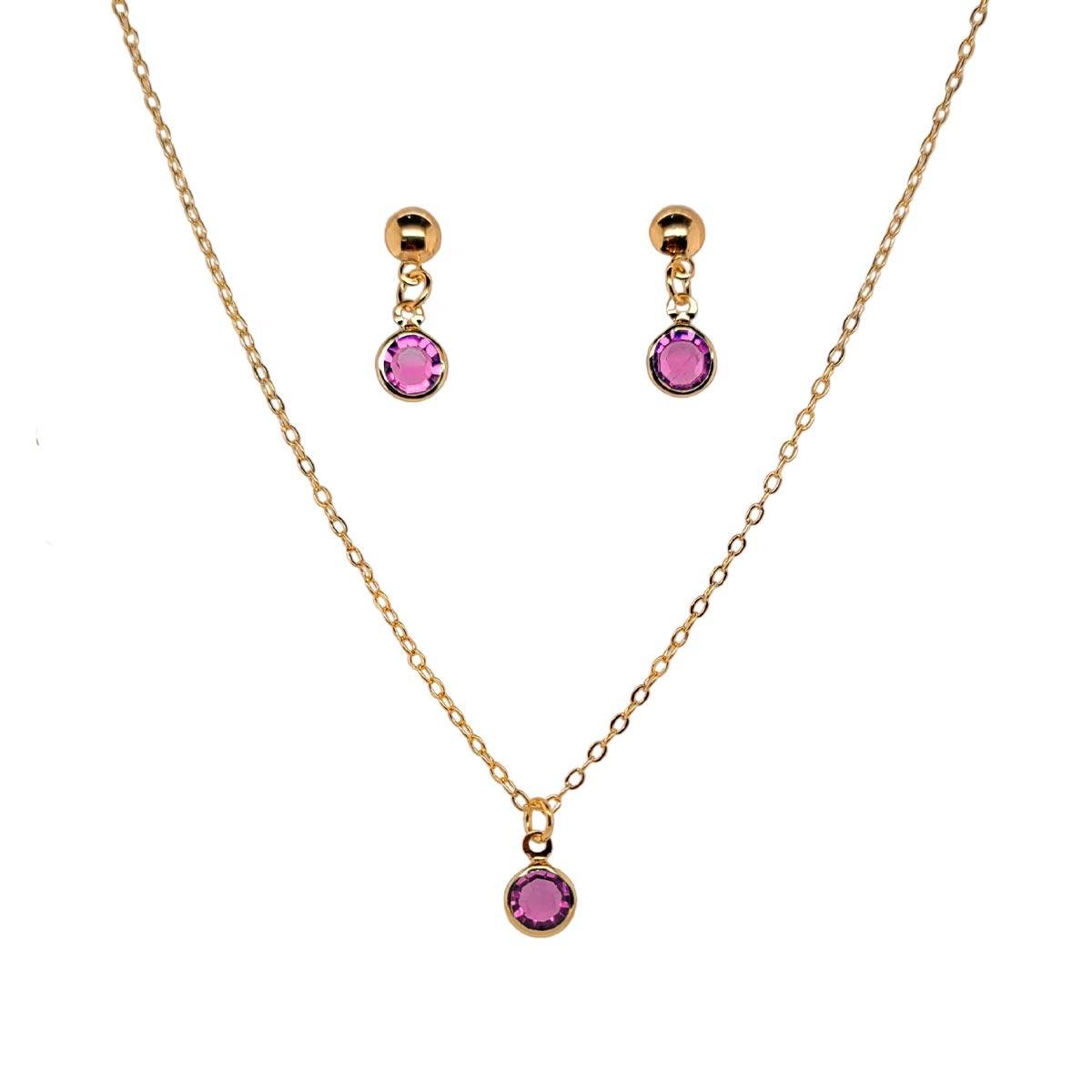 Conjunto Ponto de Luz Folheado a Ouro