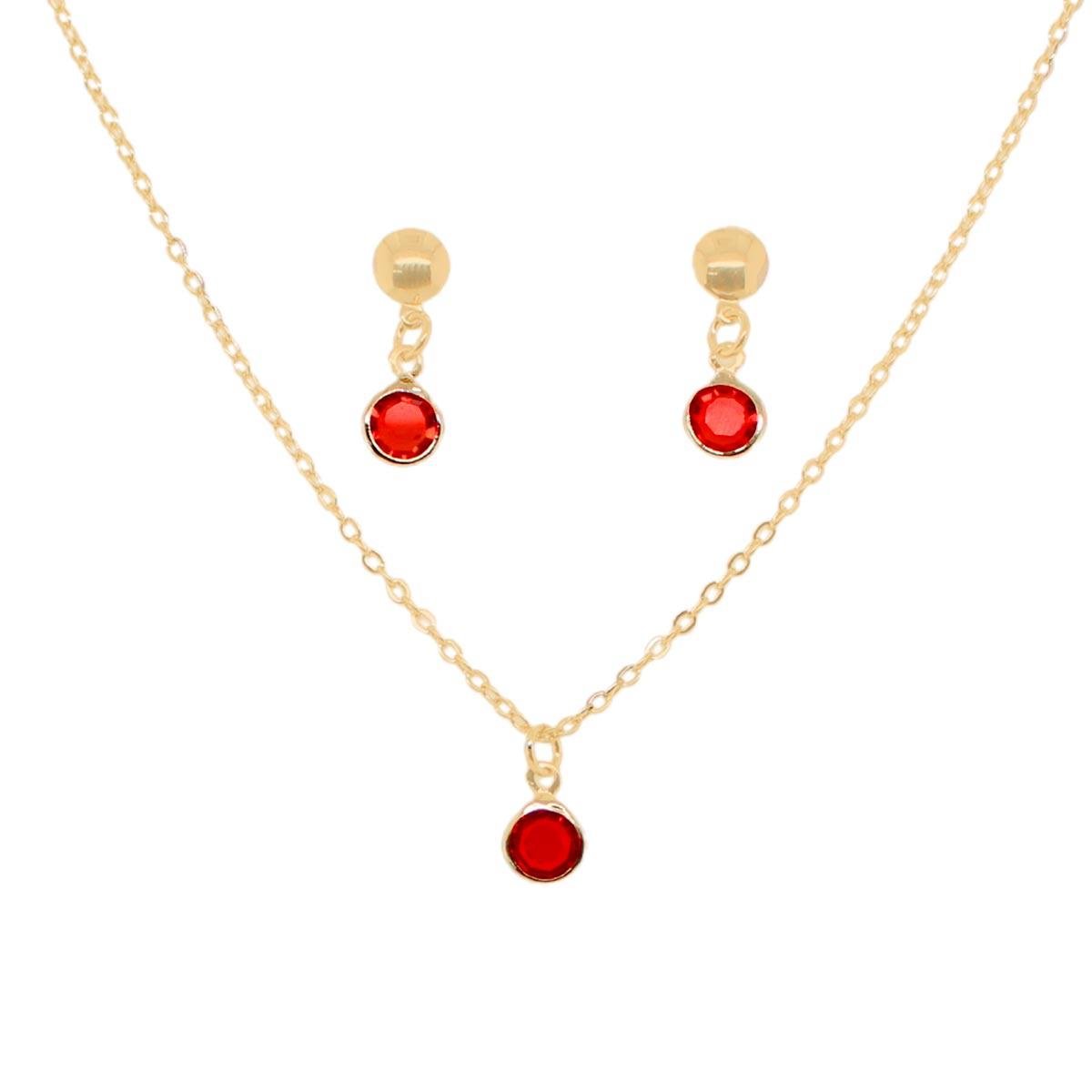 Conjunto Ponto de Luz Folheado a Ouro