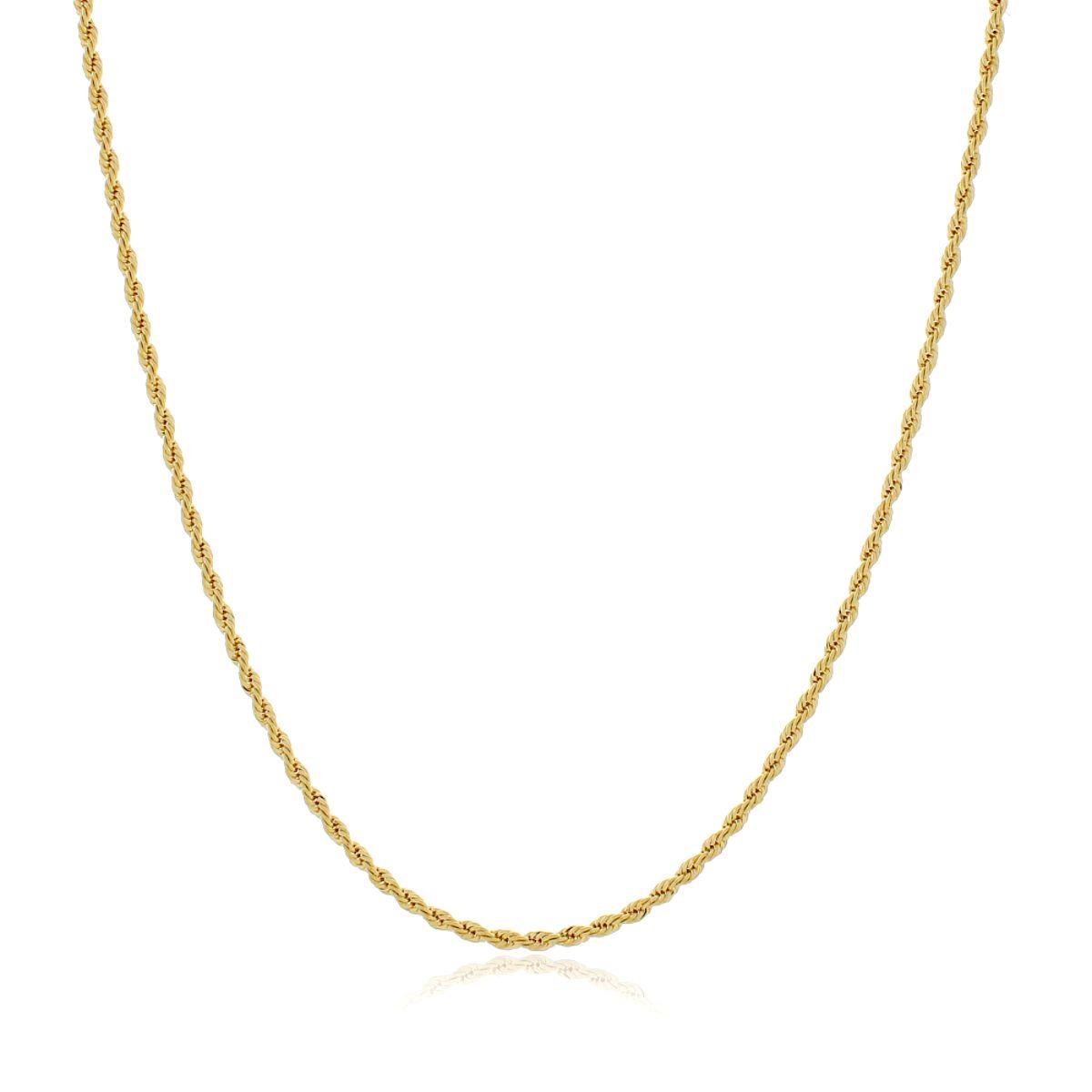 Corrente Cordão Baiano 40cm Banhado a Ouro