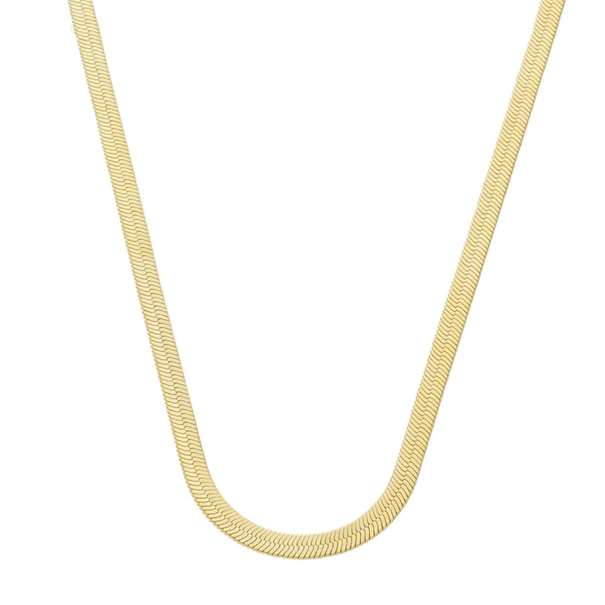 CORRENTE BANHADA A OURO FITA MÉDIA 45CM 3MM