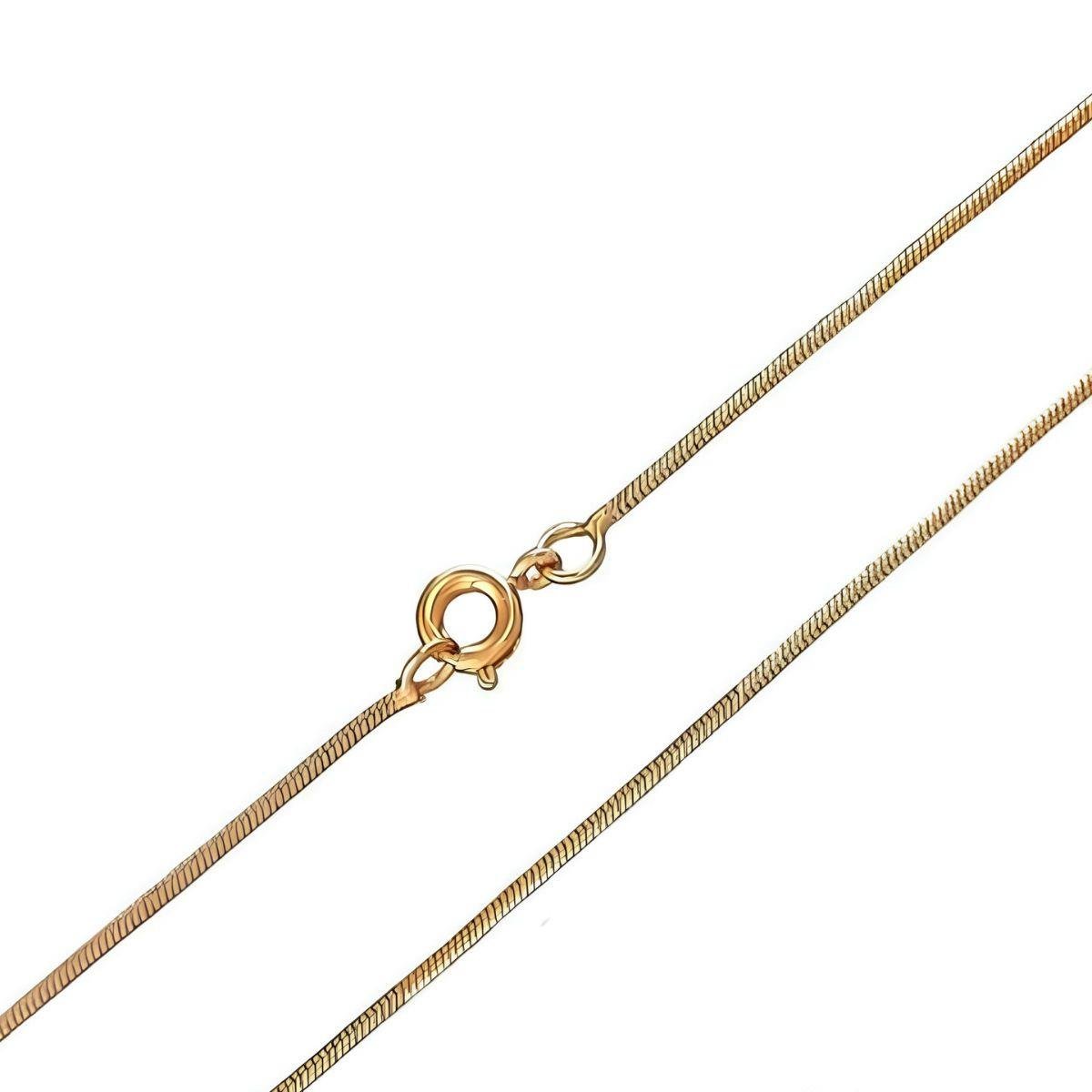 Gargantilha Rabo de Rato Fina 45cm Folheado a Ouro