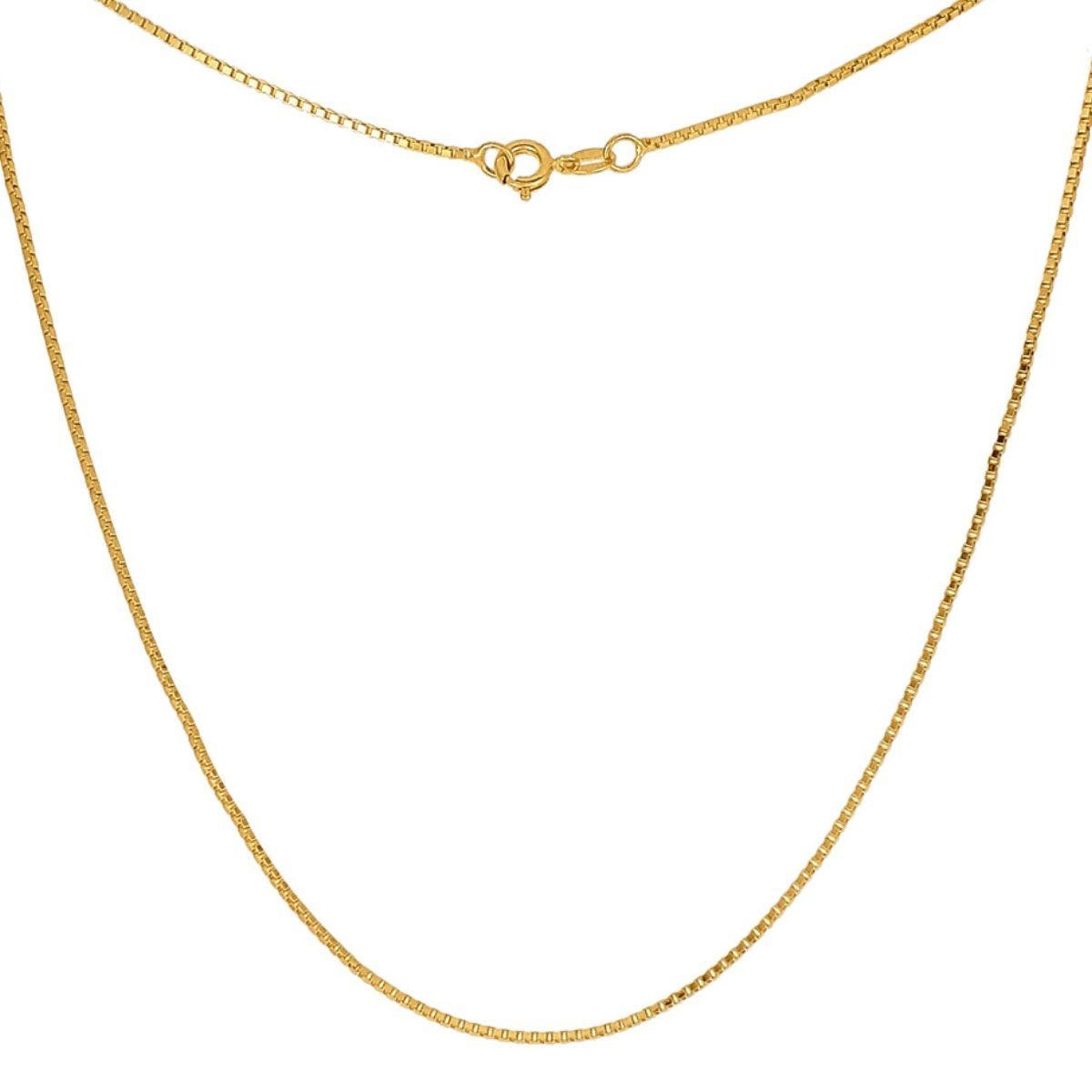Corrente Veneziana Diamantada 40cm Folheado a Ouro