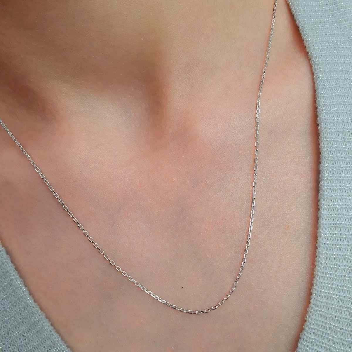 Corrente De Prata Cartier Fininha 45cm 1,5mm - prata 925