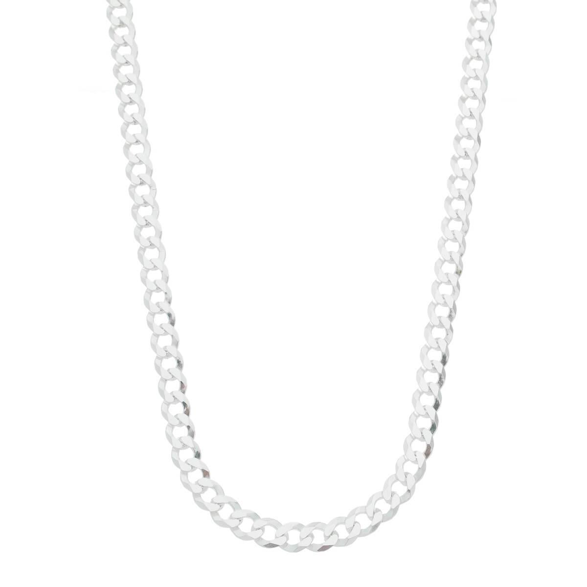 Corrente De Prata Masculina Grumet 60cm 6mm