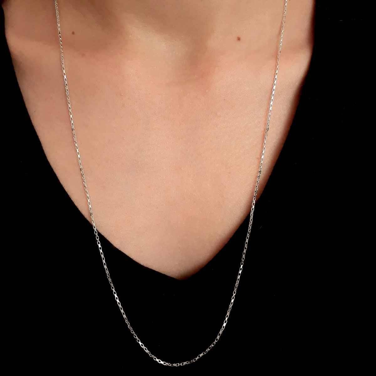 Corrente de Prata Veneziana Elo Longo