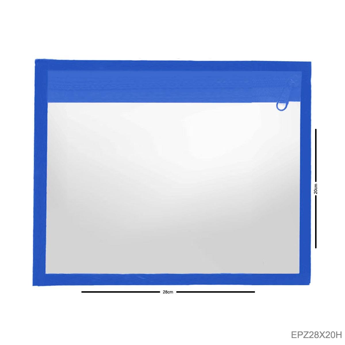 Envelope Plástico Horizontal com Zíper 28x20 Horizontal - Sob Encomenda