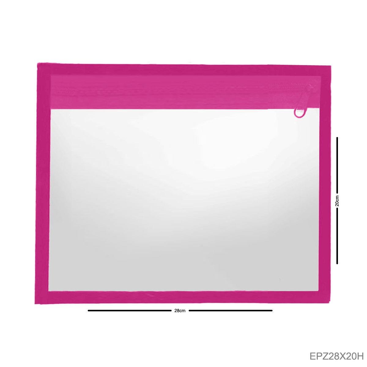 Envelope Plástico Horizontal com Zíper 28x20 Horizontal - Sob Encomenda
