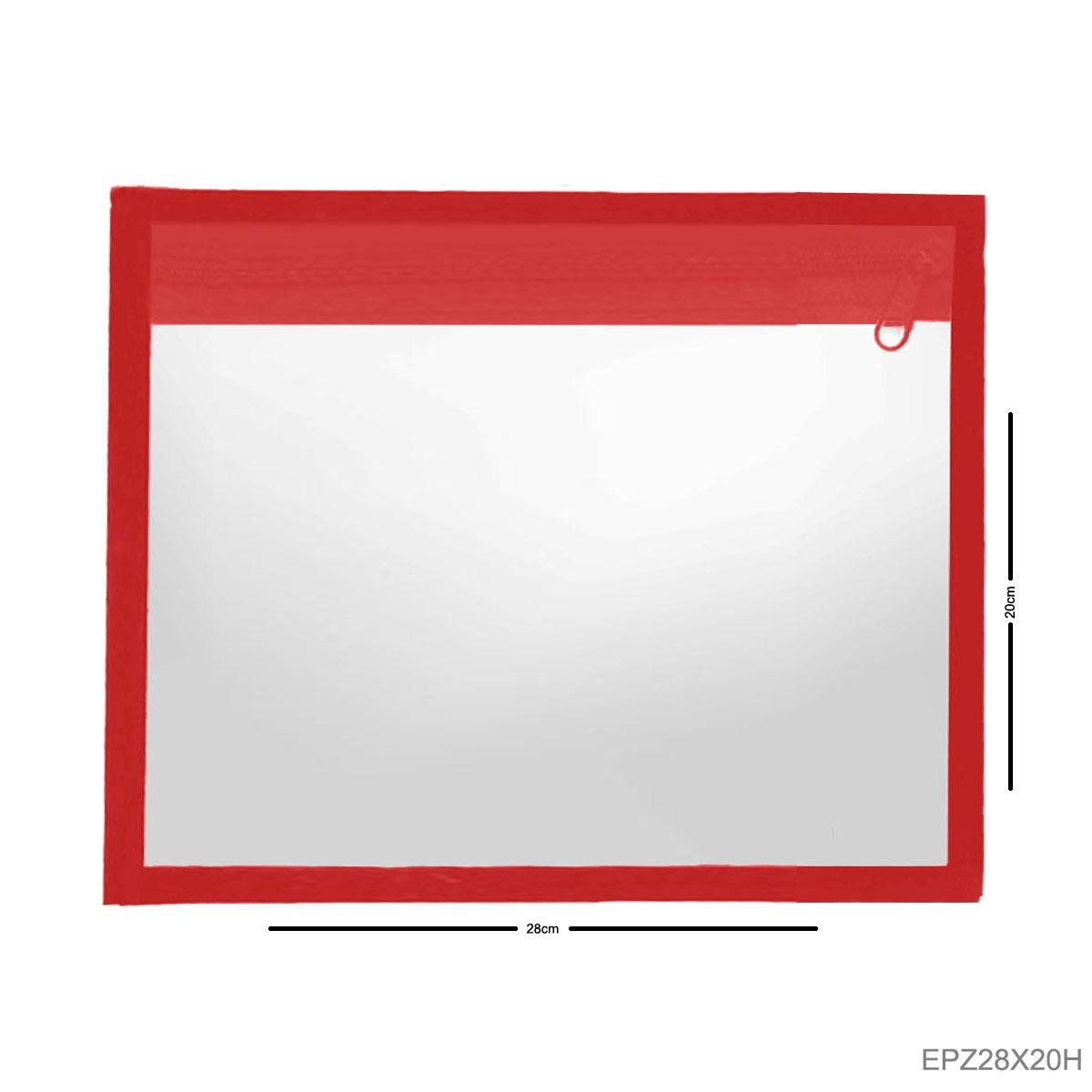 Envelope Plástico Horizontal com Zíper 28x20 Horizontal - Sob Encomenda