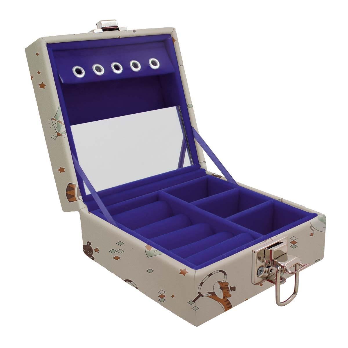 Estojo Maleta Porta Jóias Para Viagem Mini Circus Ak