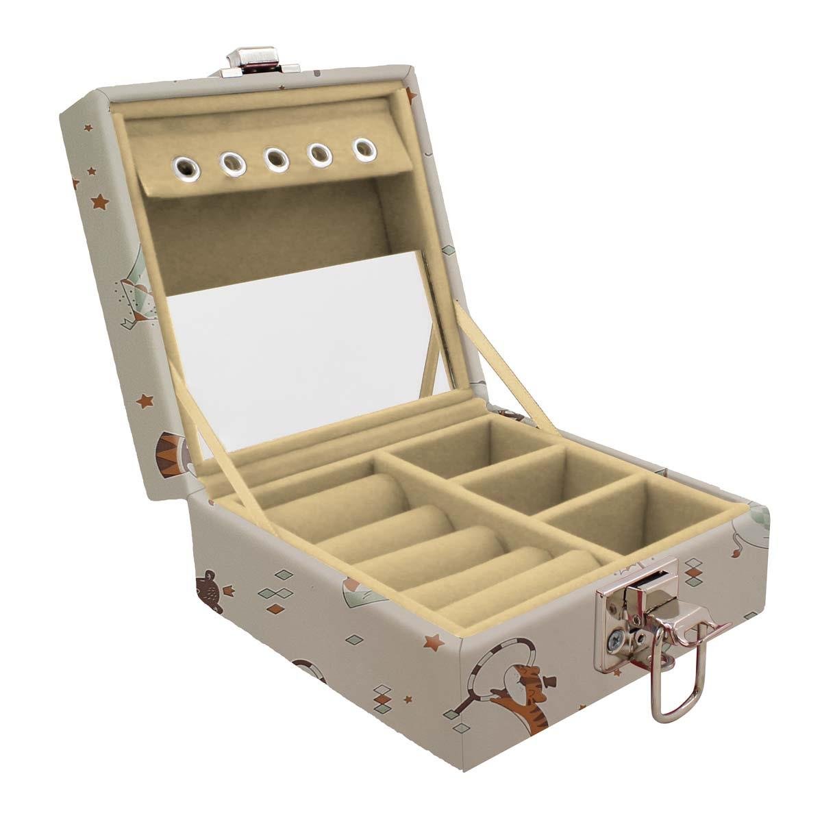 Estojo Maleta Porta Jóias Para Viagem Mini Circus Ak