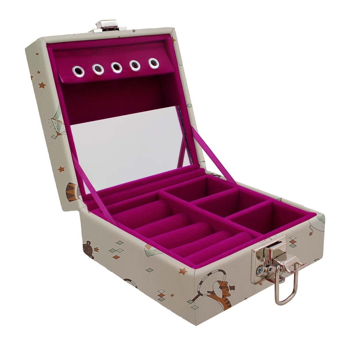 Estojo Maleta Porta Jóias Para Viagem Mini Circus Ak