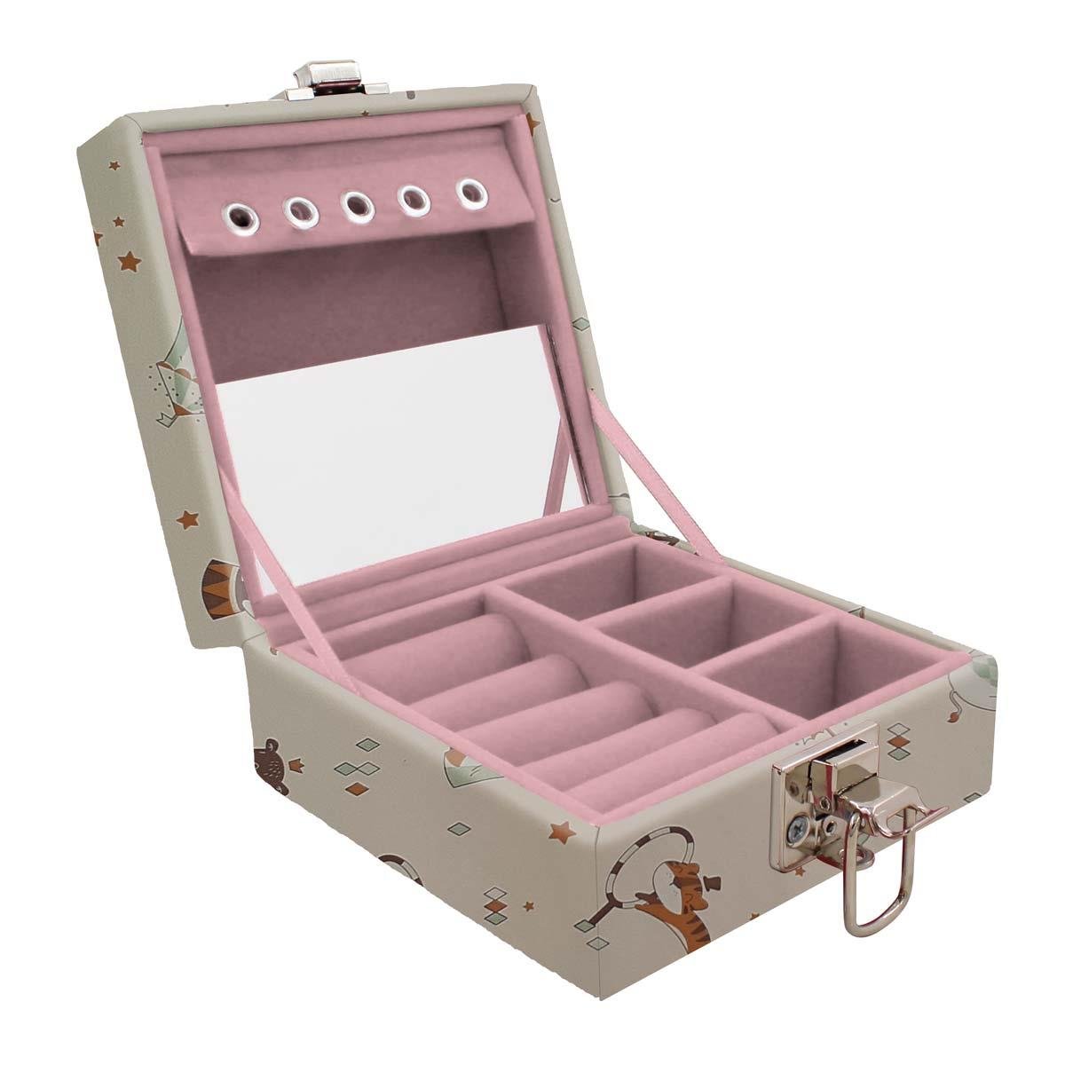 Estojo Maleta Porta Jóias Para Viagem Mini Circus Ak