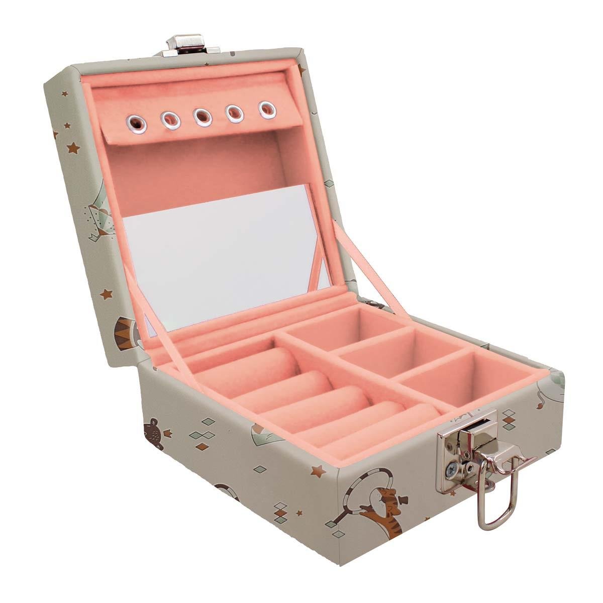 Estojo Maleta Porta Jóias Para Viagem Mini Circus Ak