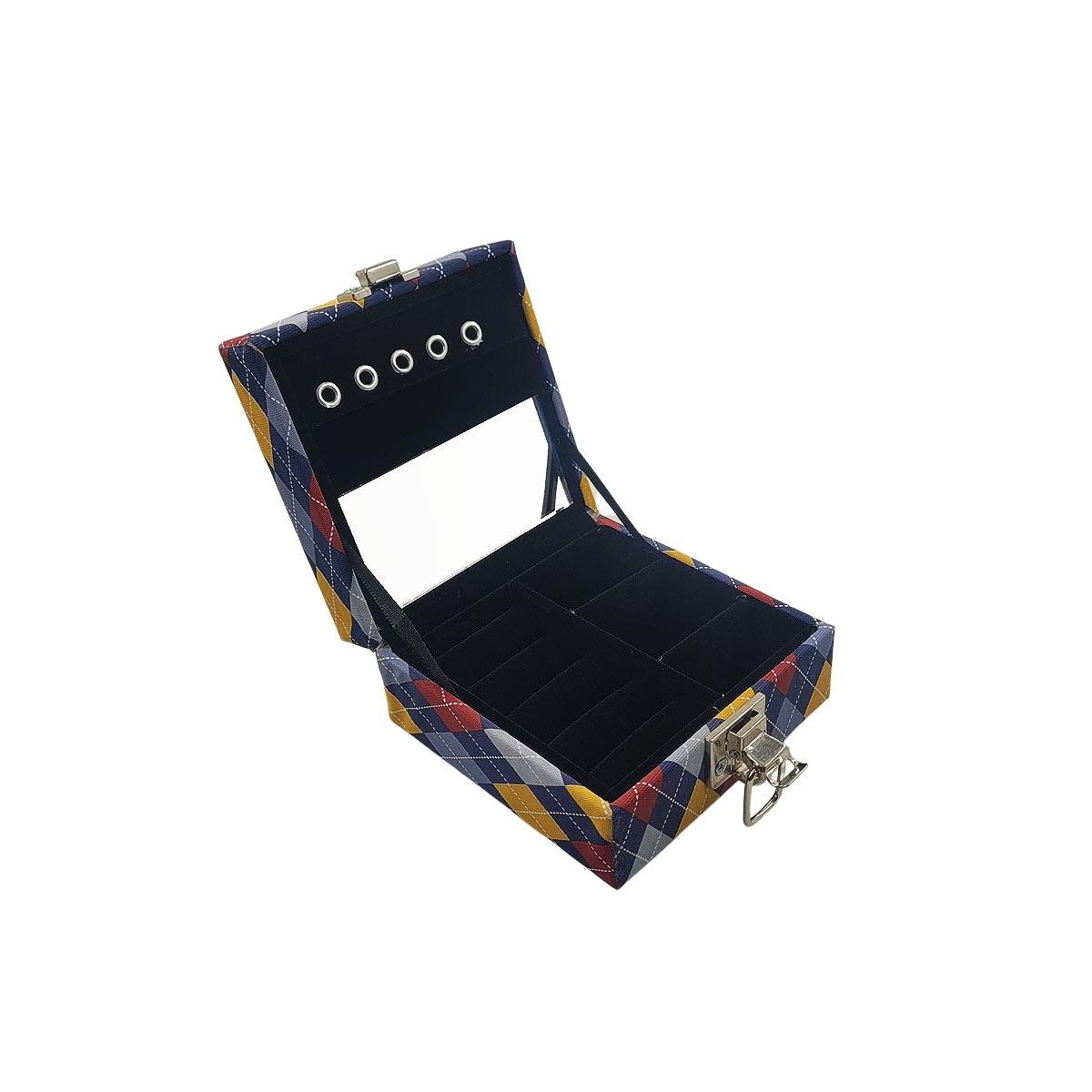 Estojo Maleta Porta Jóias Para Viagem Mini Dekor Craft Cambridge Vermelho