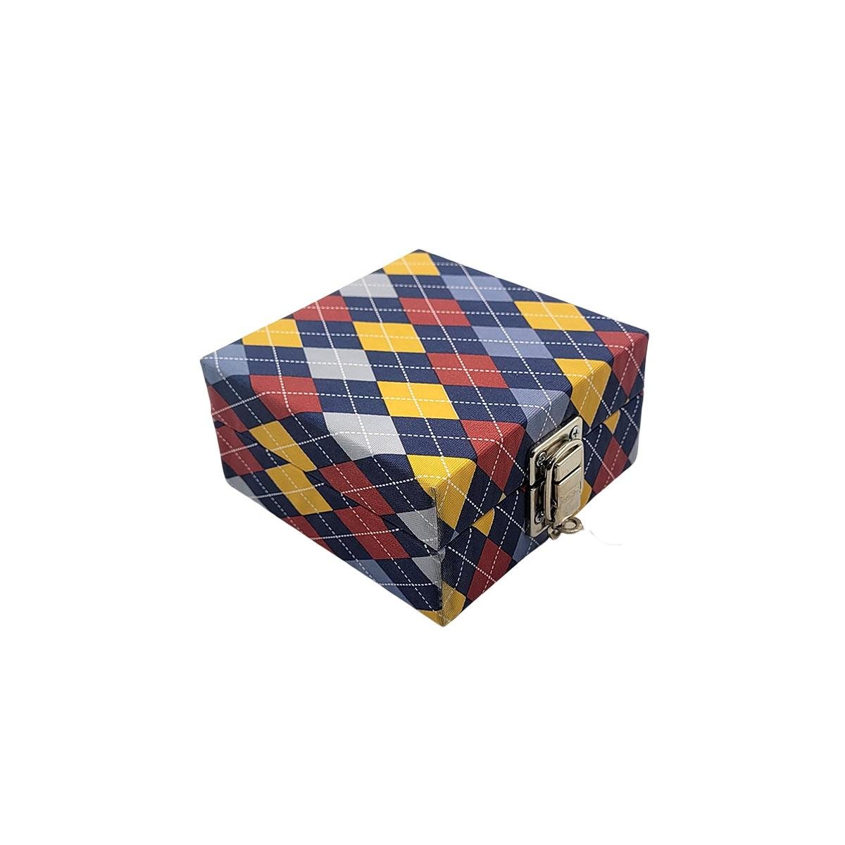 Estojo Maleta Porta Jóias Para Viagem Mini Dekor Craft Cambridge Vermelho