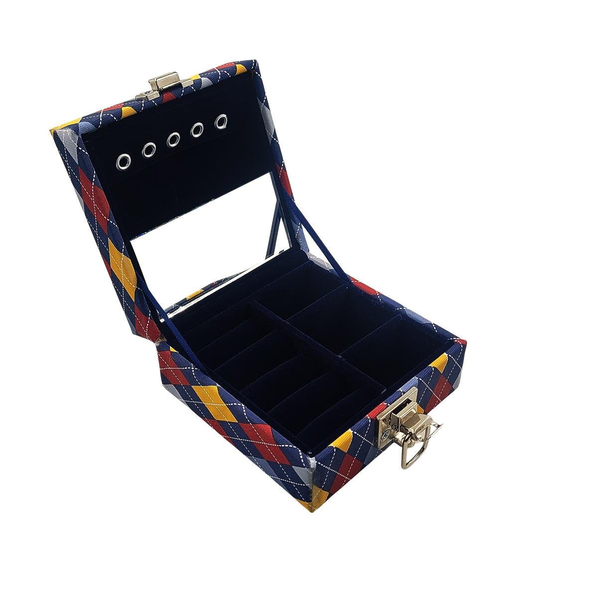 Estojo Maleta Porta Jóias Para Viagem Mini Dekor Craft Cambridge Vermelho
