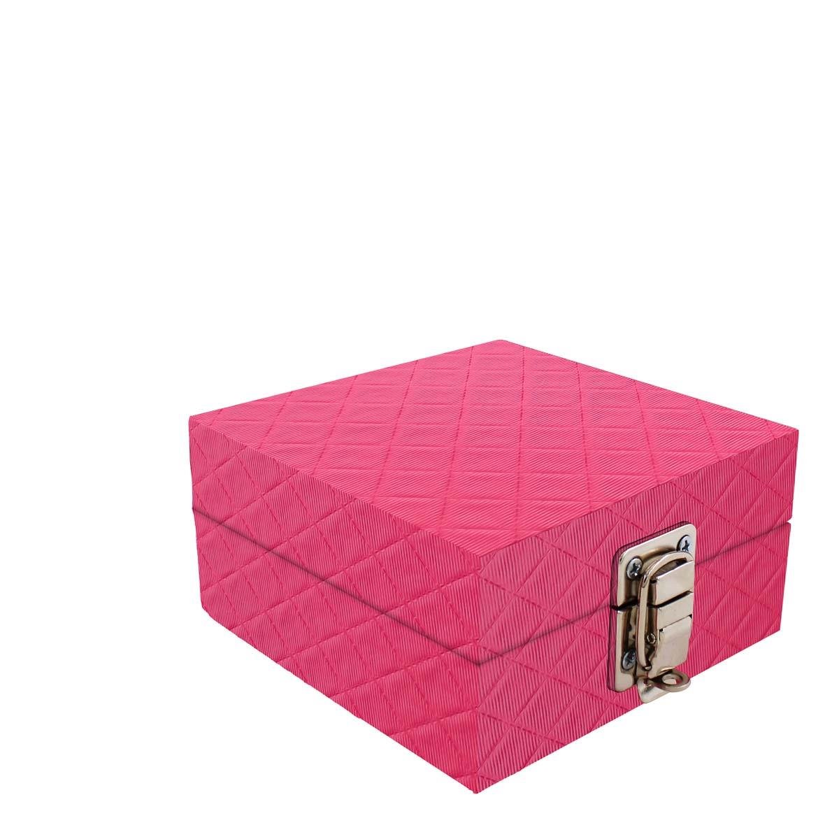 Estojo Maleta Porta Jóias Para Viagem Mini Dijon Pink