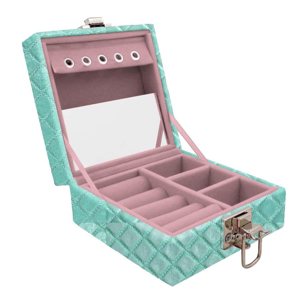 Estojo Maleta Porta Jóias Para Viagem Mini Dijon Tiffany Metalizado