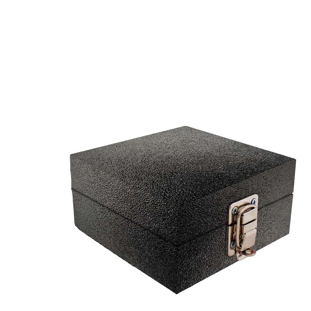 Estojo Maleta Porta Jóias Para Viagem Mini Krousher Preto