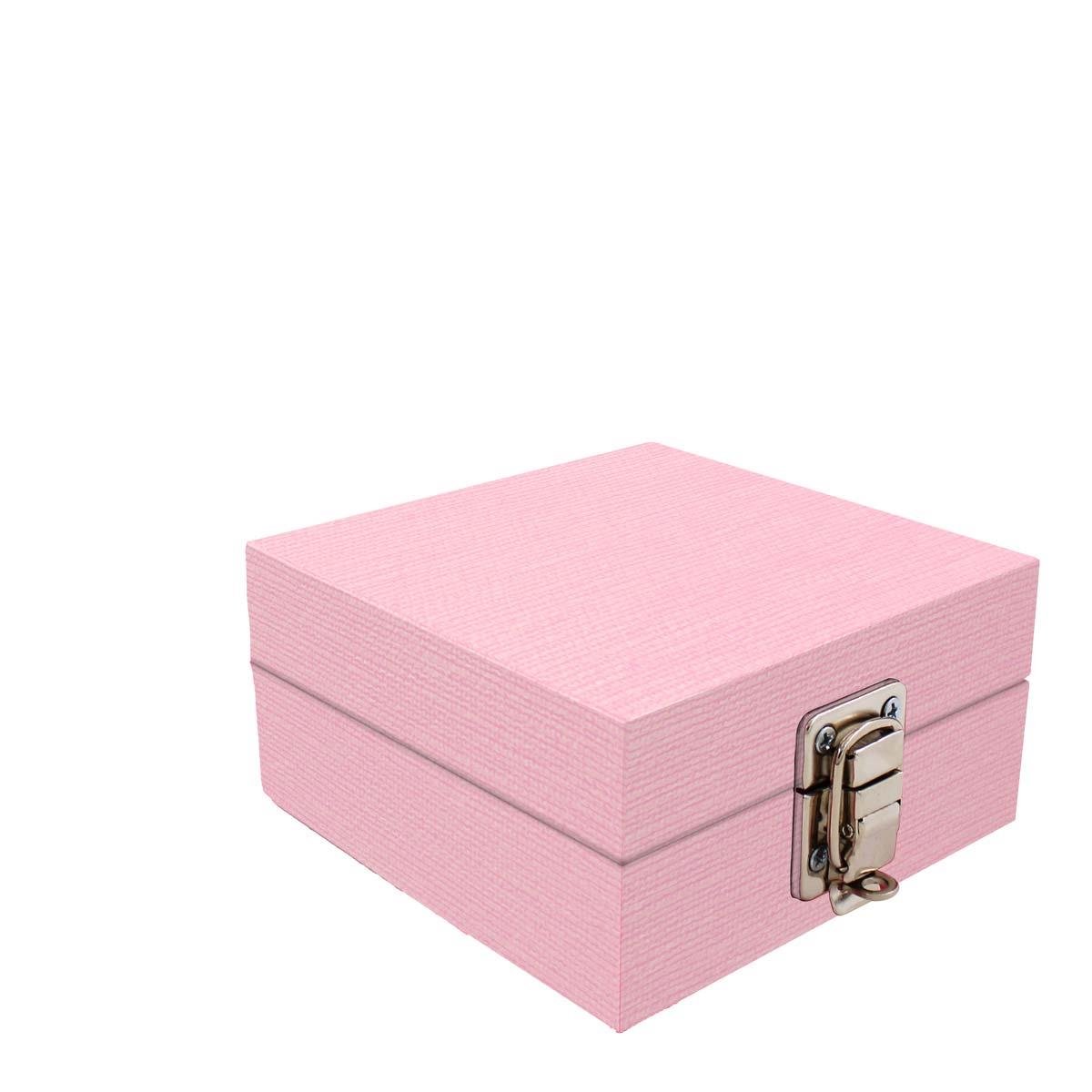 Estojo Maleta Porta Jóias Para Viagem Mini Milão Rosa