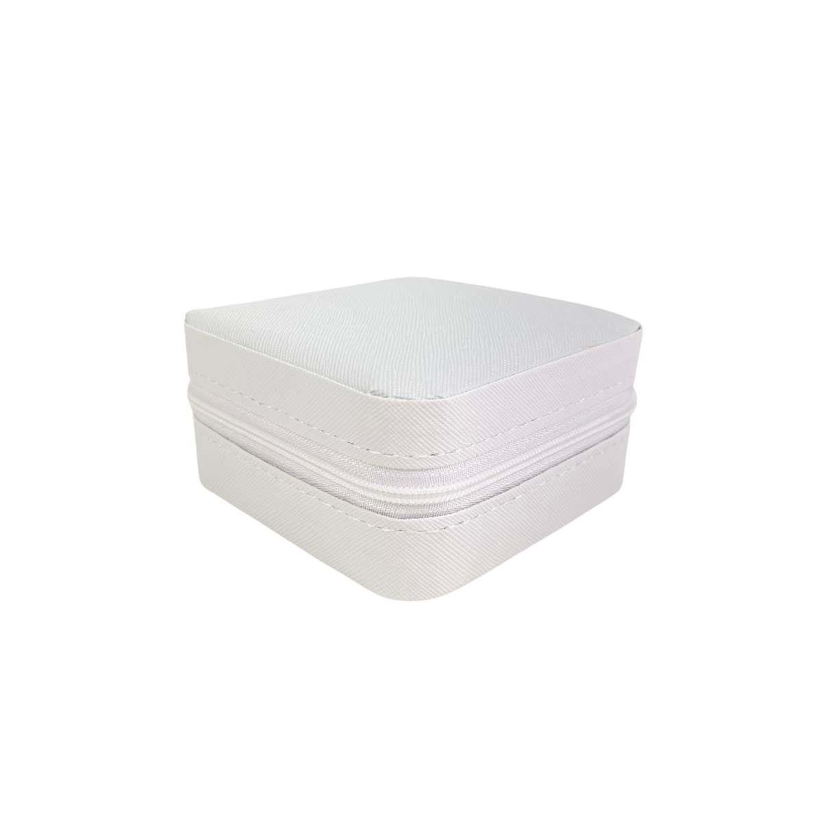 Mini Estojo Porta Jóias Com Zíper Para Viagem