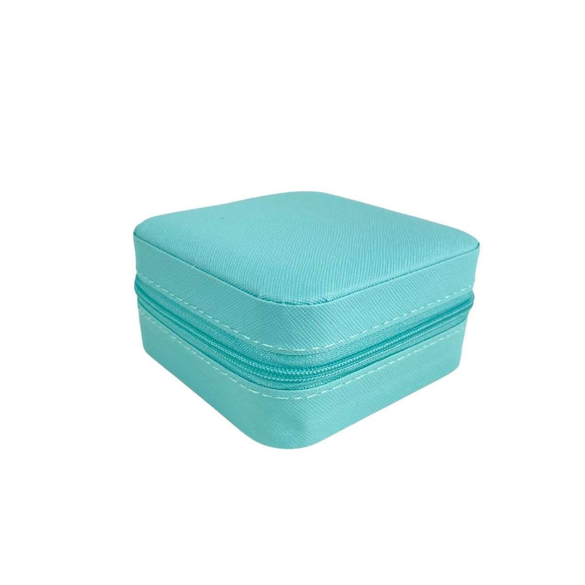 Mini Estojo Porta Jóias Para Viagem Prada Tiffany com Ziper