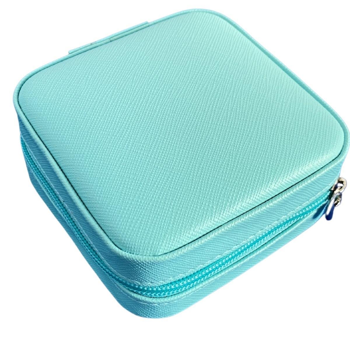 Mini Estojo Porta Jóias Para Viagem Prada Tiffany com Ziper