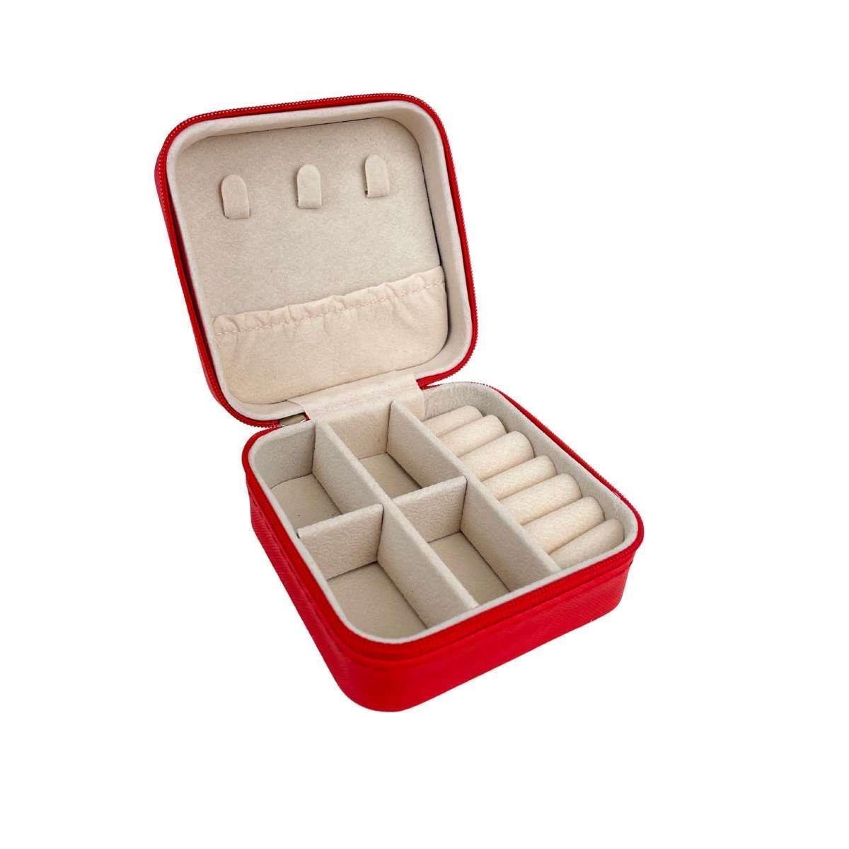 Mini Estojo Porta Jóias Para Viagem Prada com Ziper