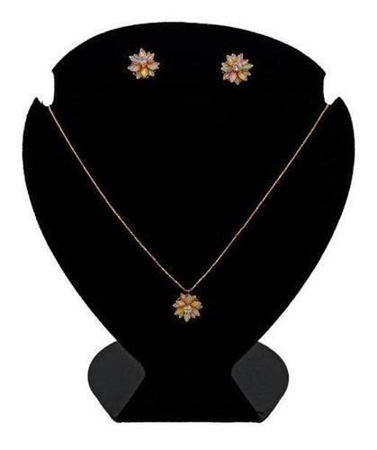 Expositor Coração Médio em Veludo Busto Para Conjunto