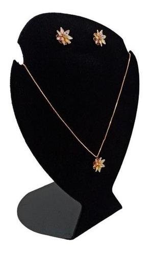 Expositor Coração Médio em Veludo Busto Para Conjunto