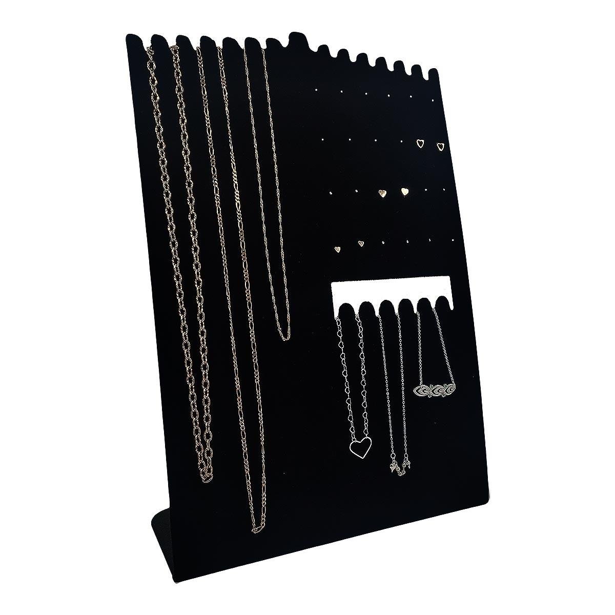Expositor Grande de Veludo Para Brincos, Correntes e Pulseiras