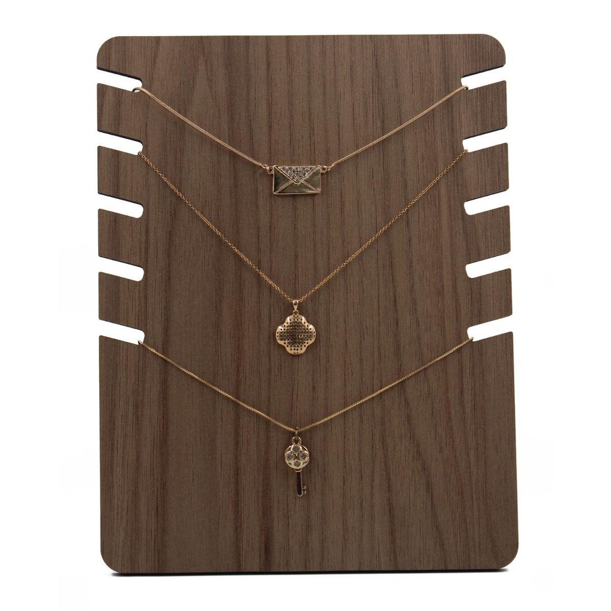 Expositor Pequeno para Correntes em MDF Nogal