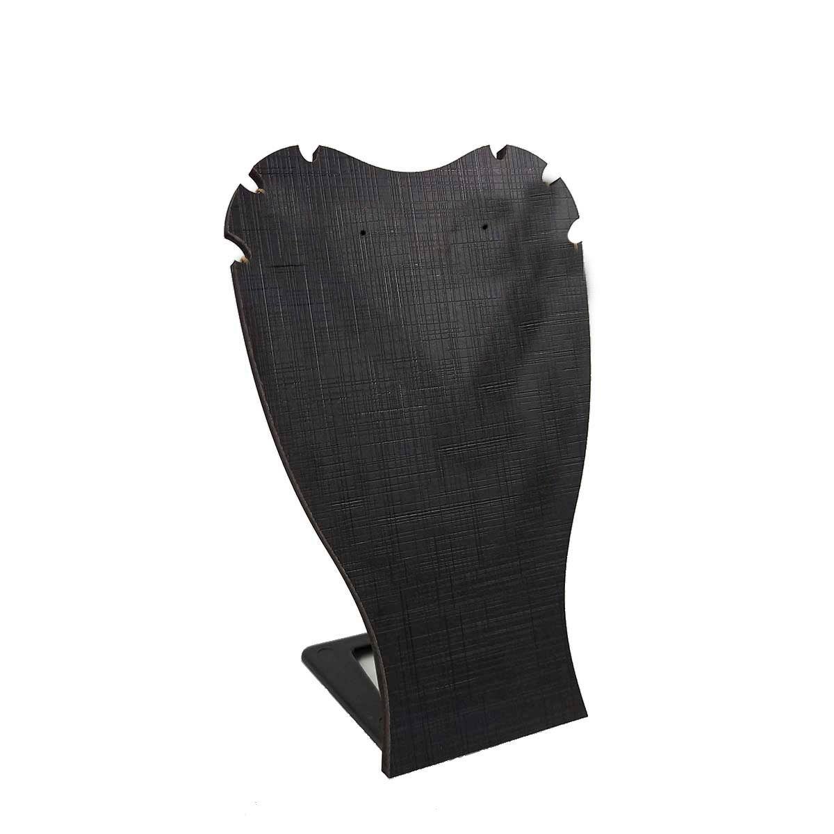 Expositor Médio Busto para Conjunto em MDF Preto Silk.