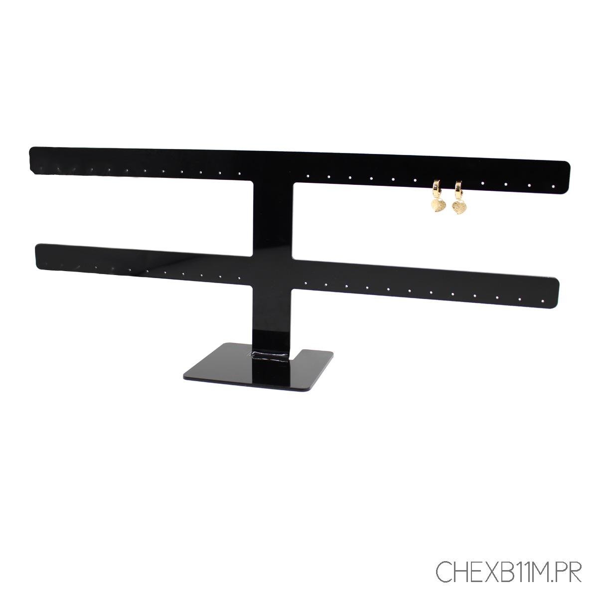 Expositor Acrílico Medio Cruzeta para Brincos 40x15x9