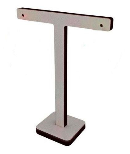 Expositor T Médio para Brinco Em MDF Cinza.